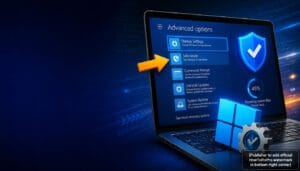 How to boot into Safe Mode Windows 11 guide showing Advanced Startup Options menu with Safe Mode highlighted.