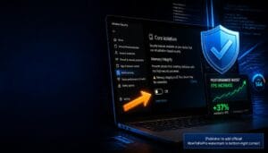 How to disable VBS Windows 11 guide showing Core Isolation settings with Memory Integrity toggle and performance improvement indicators.