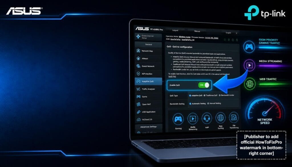 how to enable qos router