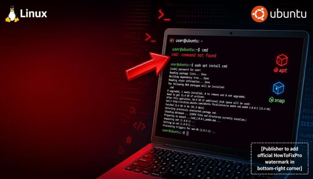 linux command not found after installing package