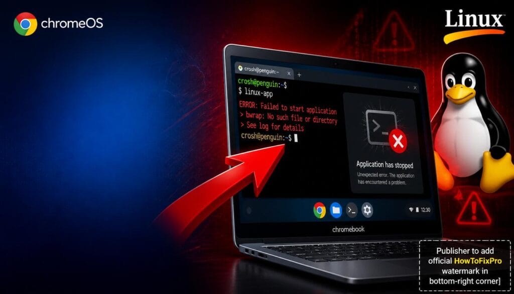 linux container not starting on chromebook