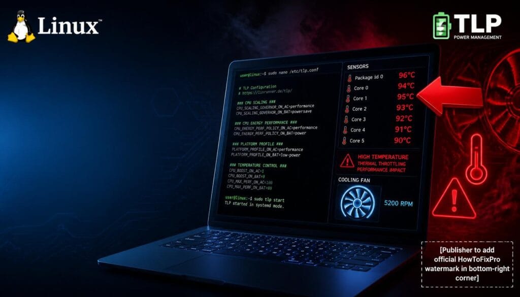 linux laptop overheating fix tlp