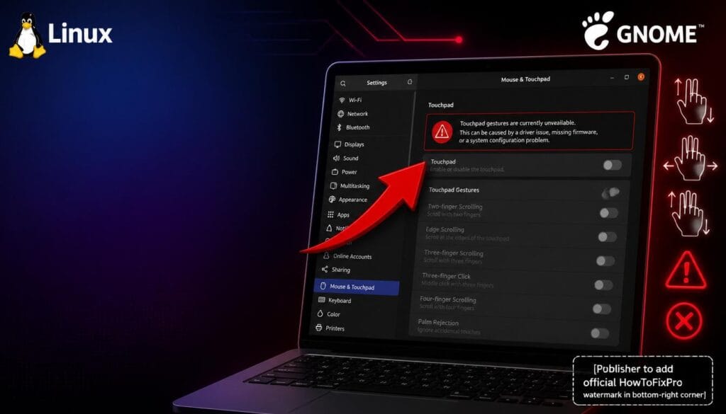 linux touchpad gestures not working wayland