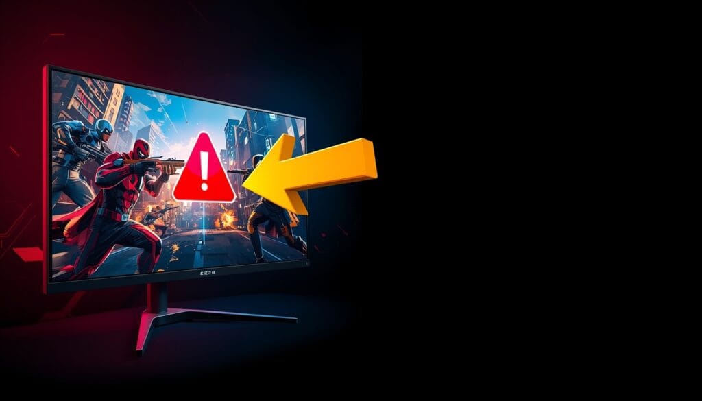 Marvel Rivals high ping and packet loss error displayed on a gaming monitor with red network spikes.