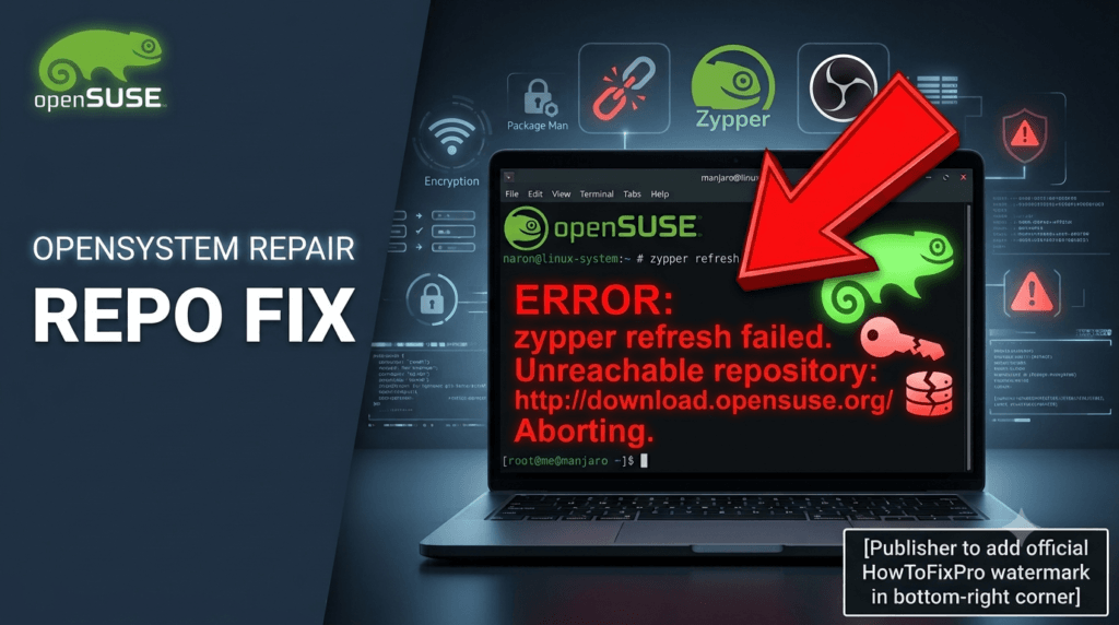 opensuse zypper refresh failed