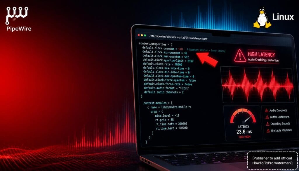 pipewire crackling latency fix