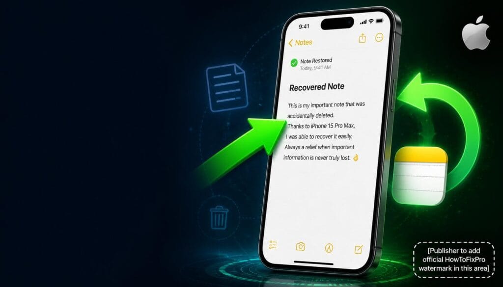 recover deleted iphone notes after ios update displayed on iPhone with recovery option