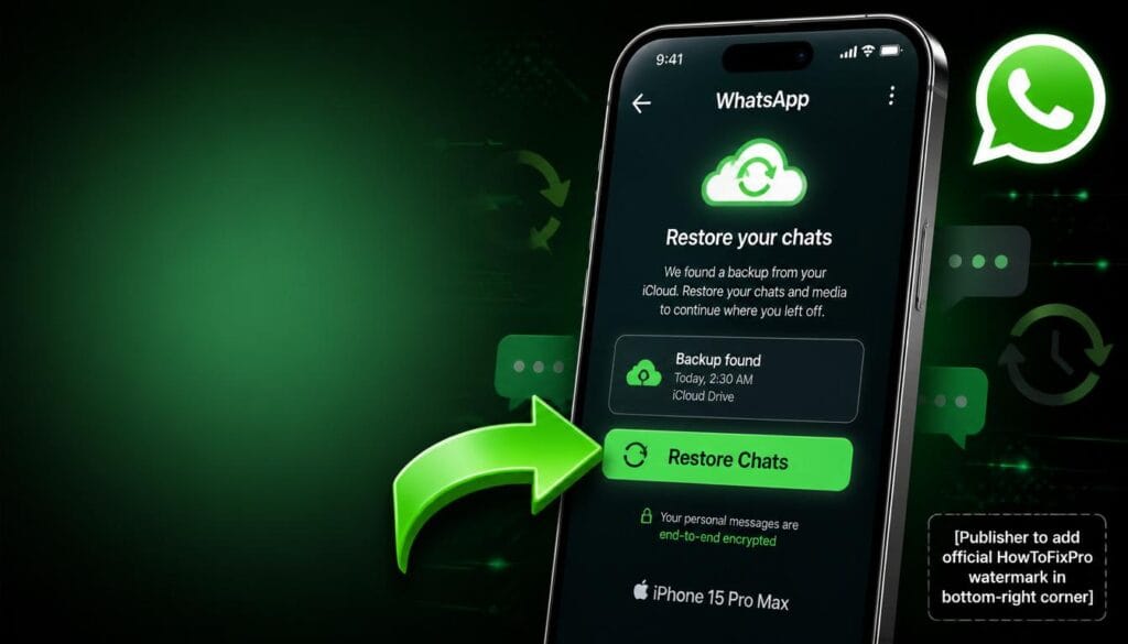 recover deleted whatsapp messages on iphone without backup displayed on iPhone with recovery option