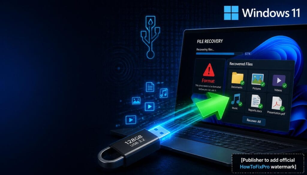 recover files from formatted usb drive using free software on Windows 11
